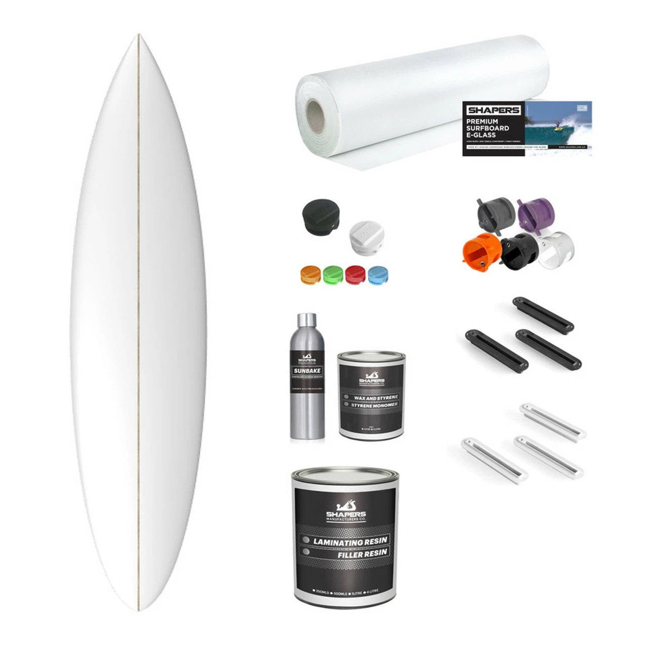 Machine Shape Blank And Material Kit: PU SINGLE FIN 3 Machine Shape Blank And Material Kit: PU SINGLE FIN