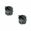 Dual Tab Fin Plug Center Pair : Grey 2 Dual Tab Fin Plug Center Pair : Grey -Surf Sales Shop black grey pair 75530.1645490595