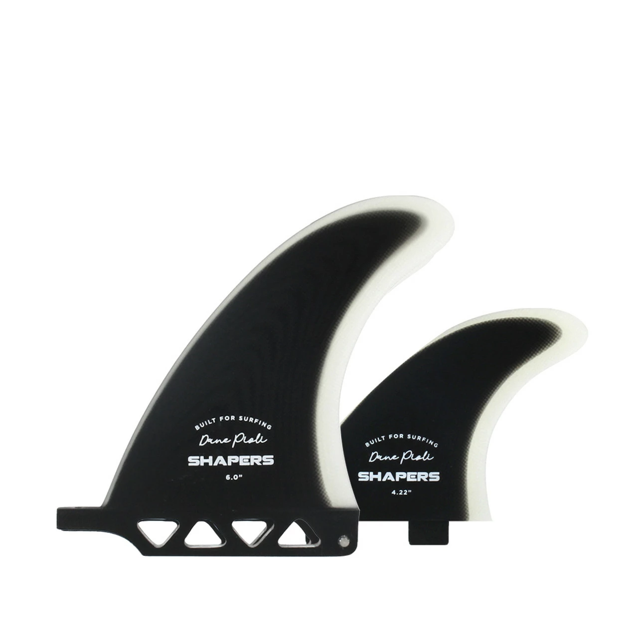 6" Dane Pioli Longboard Fin- Dual Tab - Black Clear 3 6" Dane Pioli Longboard Fin- Dual Tab - Black Clear