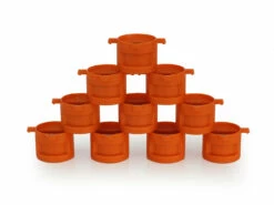 Dual Tab Fin Plug Set - Five Fin Set Orange
