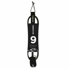 9Ft Longboard Leash Knee : Black